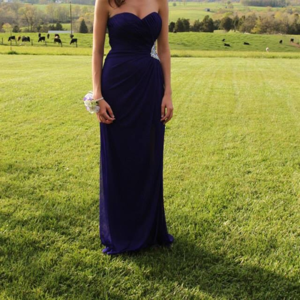 Royal purple prom dress